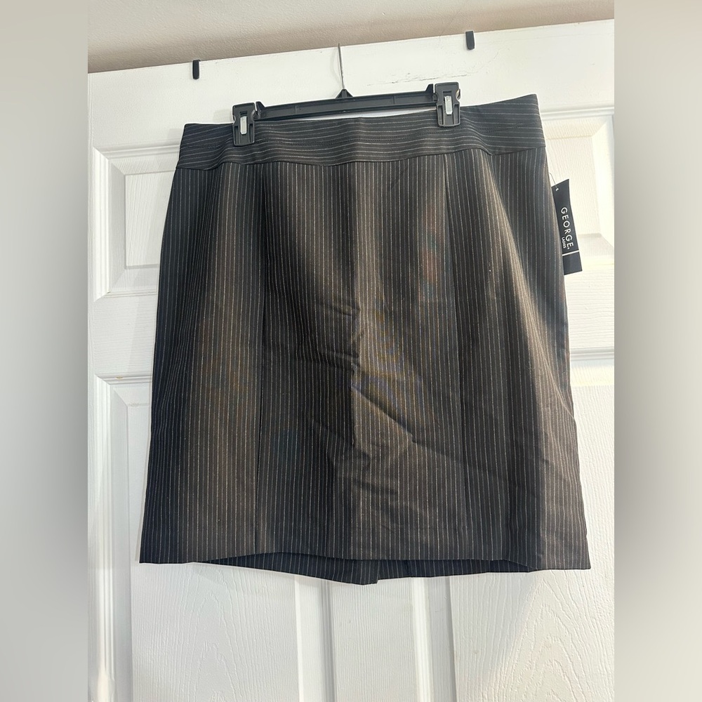 George Black Pinstripe office Skirt